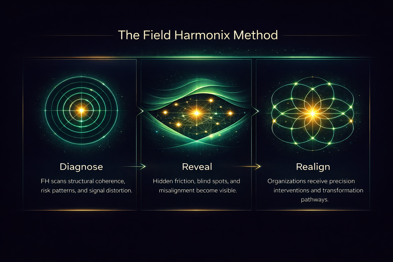 The Field Harmonix Method — complete diagnostic process from scan to transformation